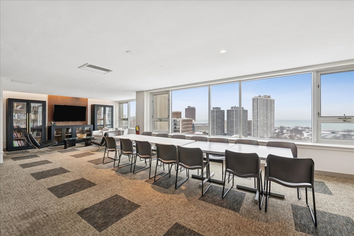 2728 North Hampden Court, Unit 910 Chicago, IL 60614 - Photo 13 of 15 a living room with lots of furniture and a flat screen tv
