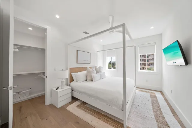 a view of bedroom and bathroom