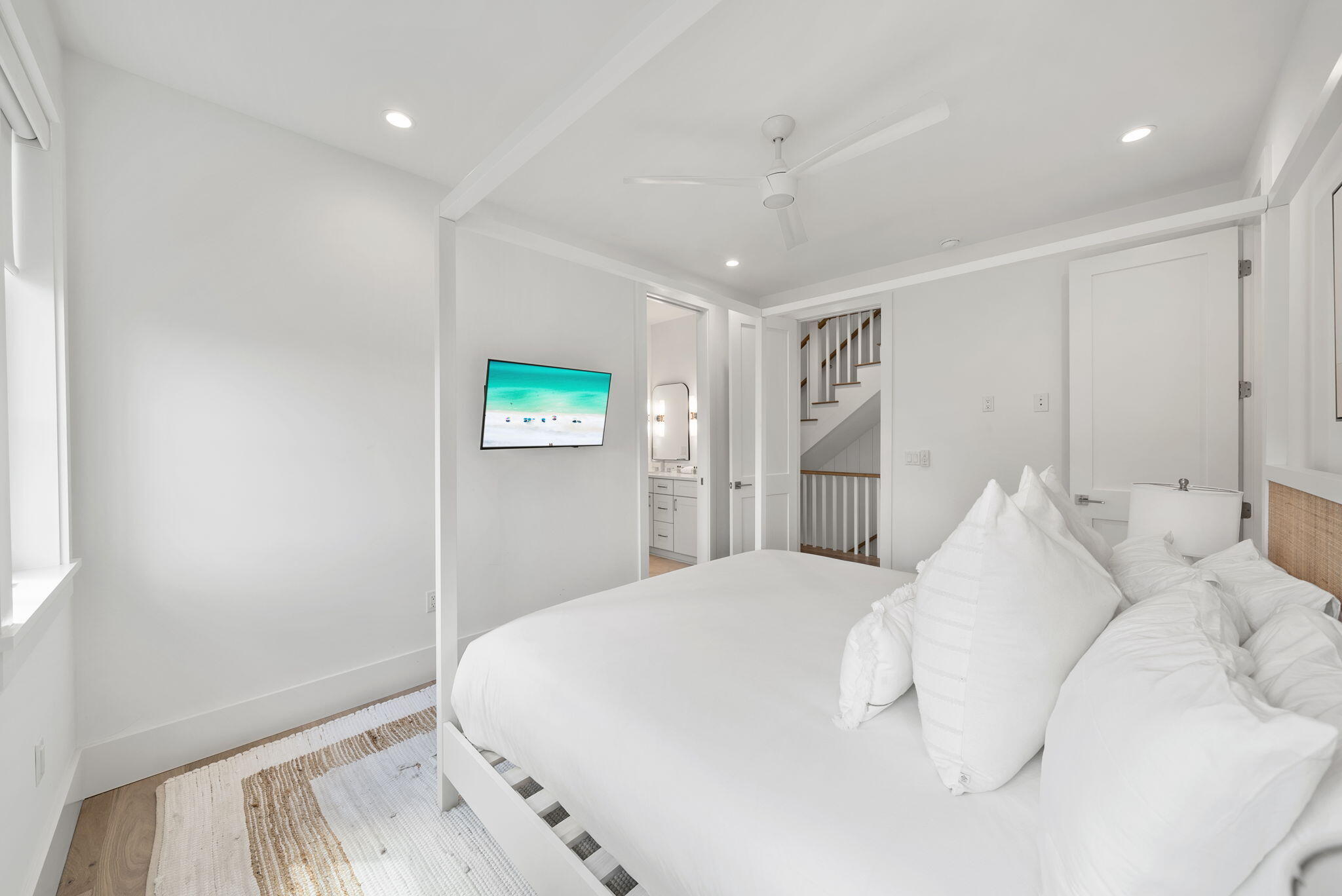 69 Trigger Trail Inlet Beach Inlet Beach, FL 32461 - Photo 21 of 50 a large white bed in a white room