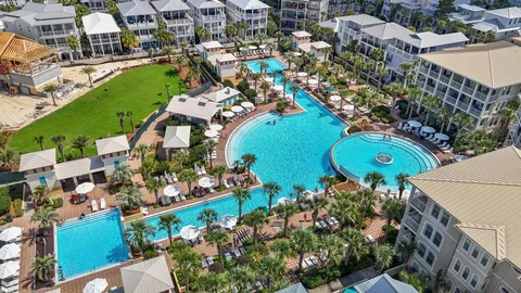 an aerial view of a city with lots of residential buildings