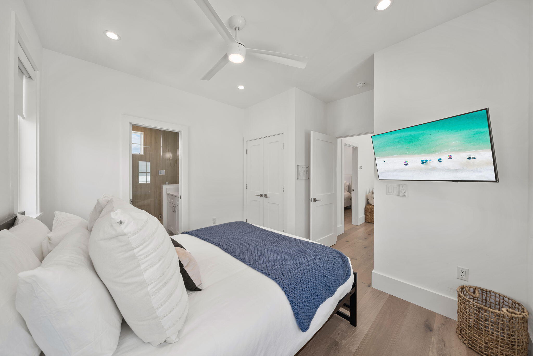 69 Trigger Trail Inlet Beach Inlet Beach, FL 32461 - Photo 33 of 50 a bedroom with a bed and a painting on the wall