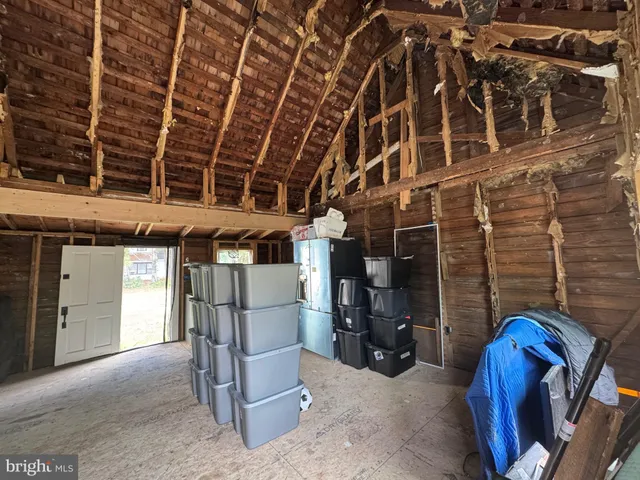 a view of a storage room