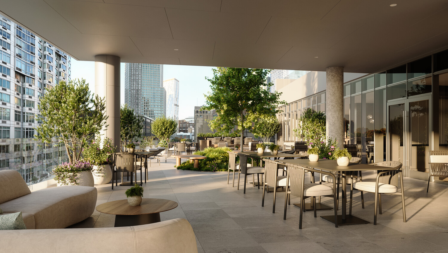 89 DeKalb Avenue, Unit 5A Brooklyn, NY 11201 - Photo 12 of 17 a view of a patio with couches and chairs