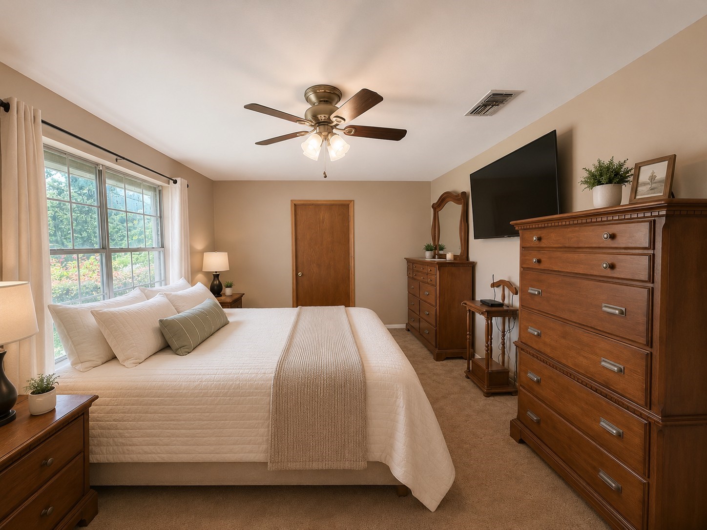 416 Division Street Jewett, TX 75846 - Photo 10 of 38 a bedroom with a large bed and flat tv