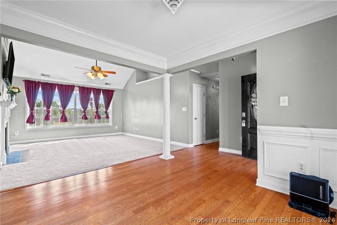 176 Clearbrook Place Raeford, NC 28376 - Photo 6 of 36 a view of an entryway with wooden floor