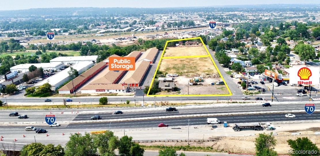 an aerial view of a city