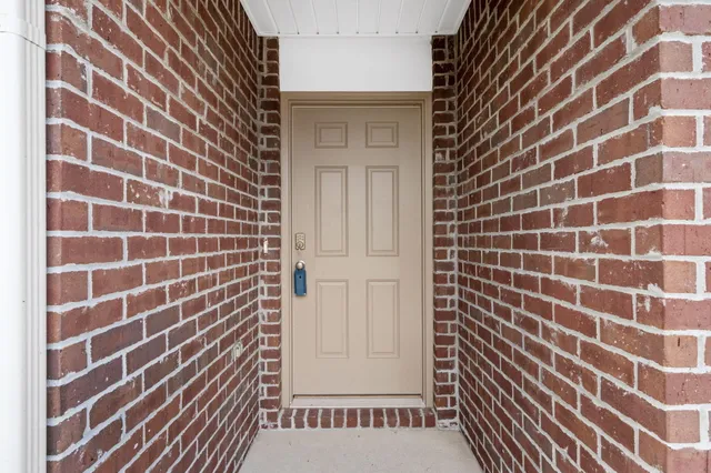 a view of a brick wall