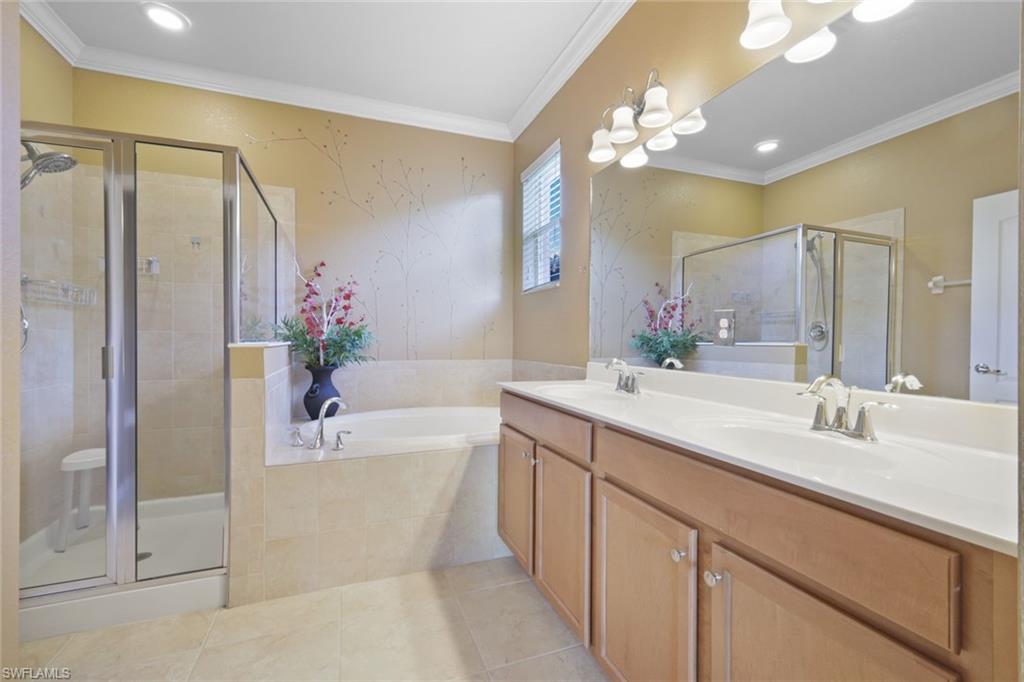 21025 Bella Terra Boulevard Estero, FL 33928 - Photo 13 of 35 a bathroom with a tub a sink and mirror
