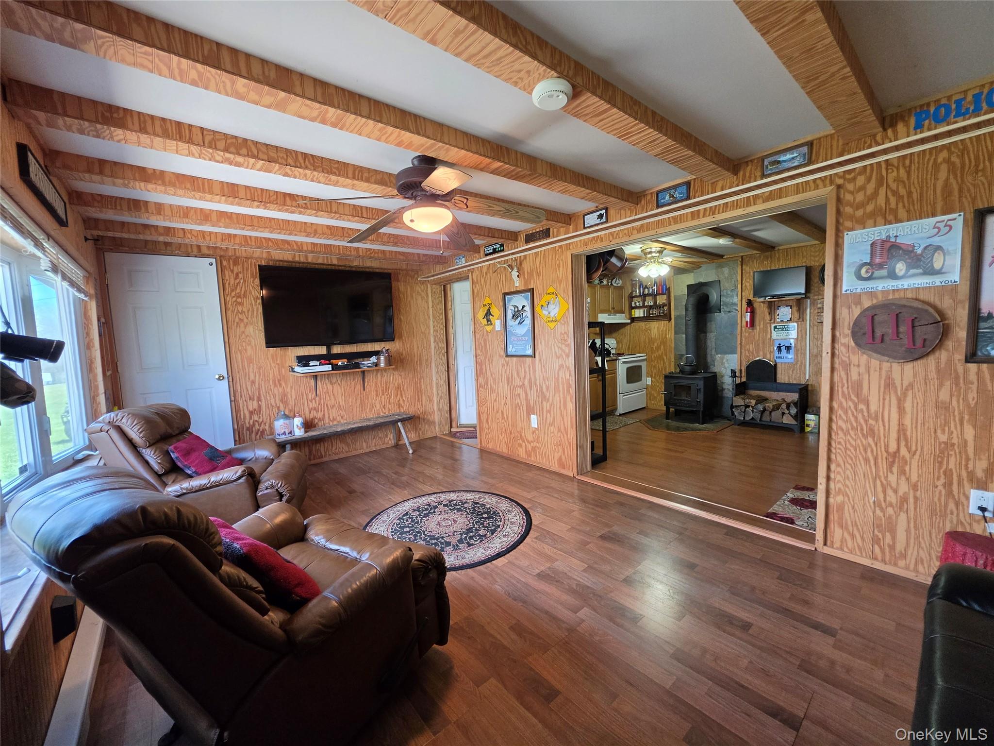 48 Mullen Road Parksville, NY 12768 - Photo 10 of 35 a living room with furniture and a flat screen tv