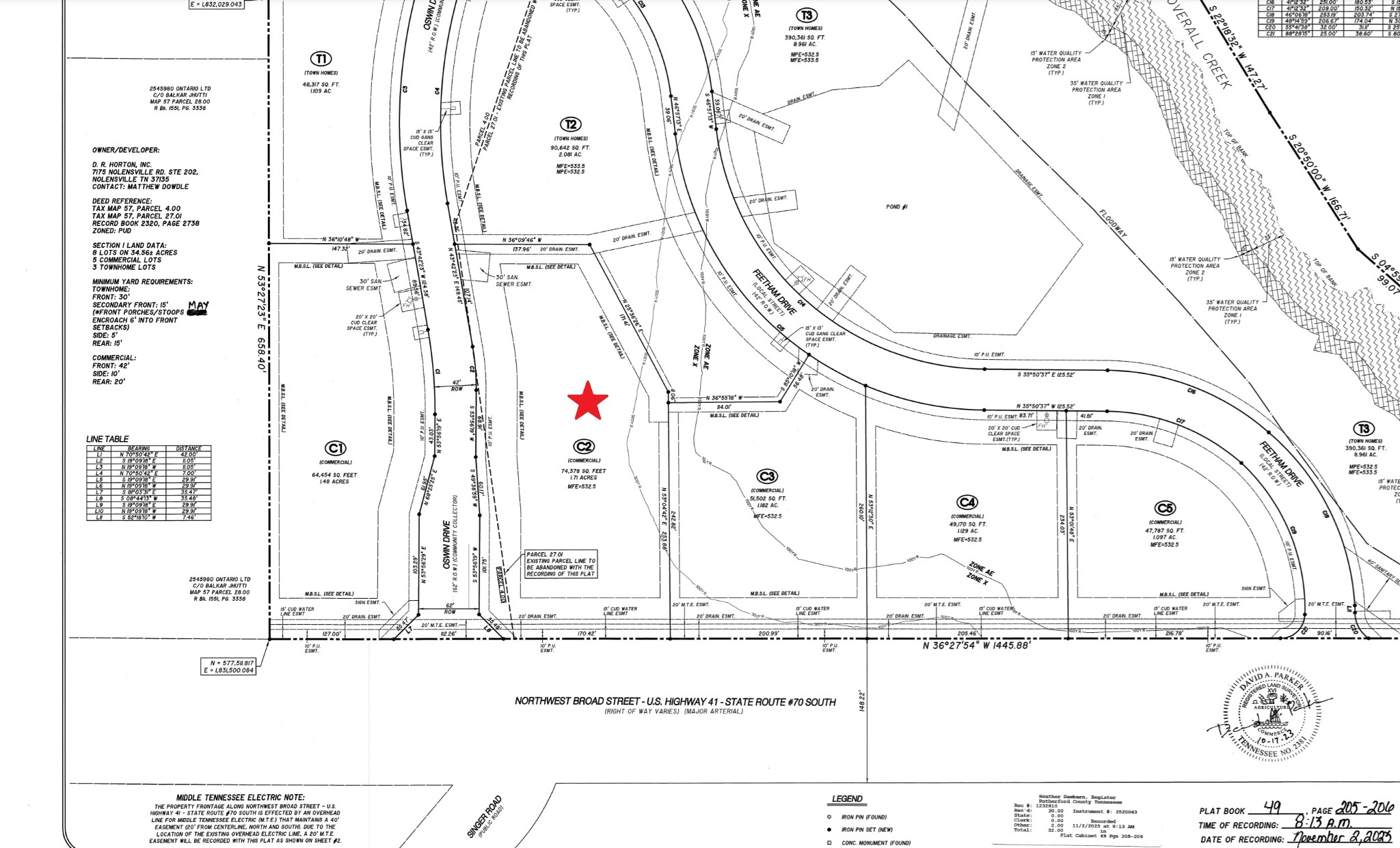 2 Northwest Broad Street Murfreesboro, TN 37129 - Photo 7 of 7 a black and white photo of a backyard