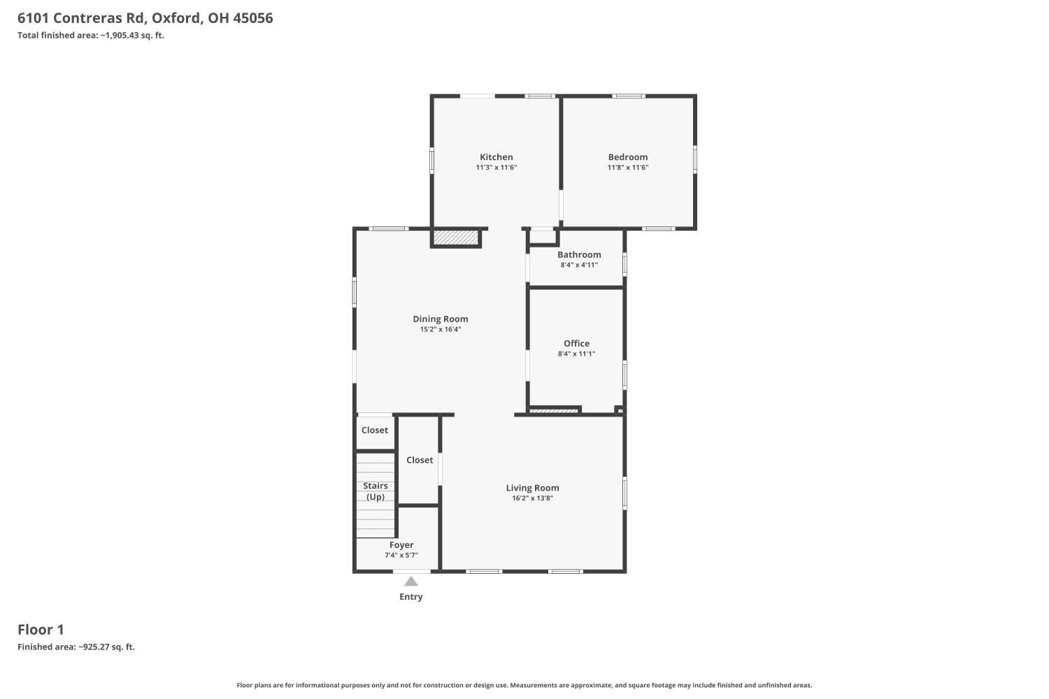 6101 Contreras Road Oxford, OH 45056 - Photo 32 of 33 First floor unit floor plan