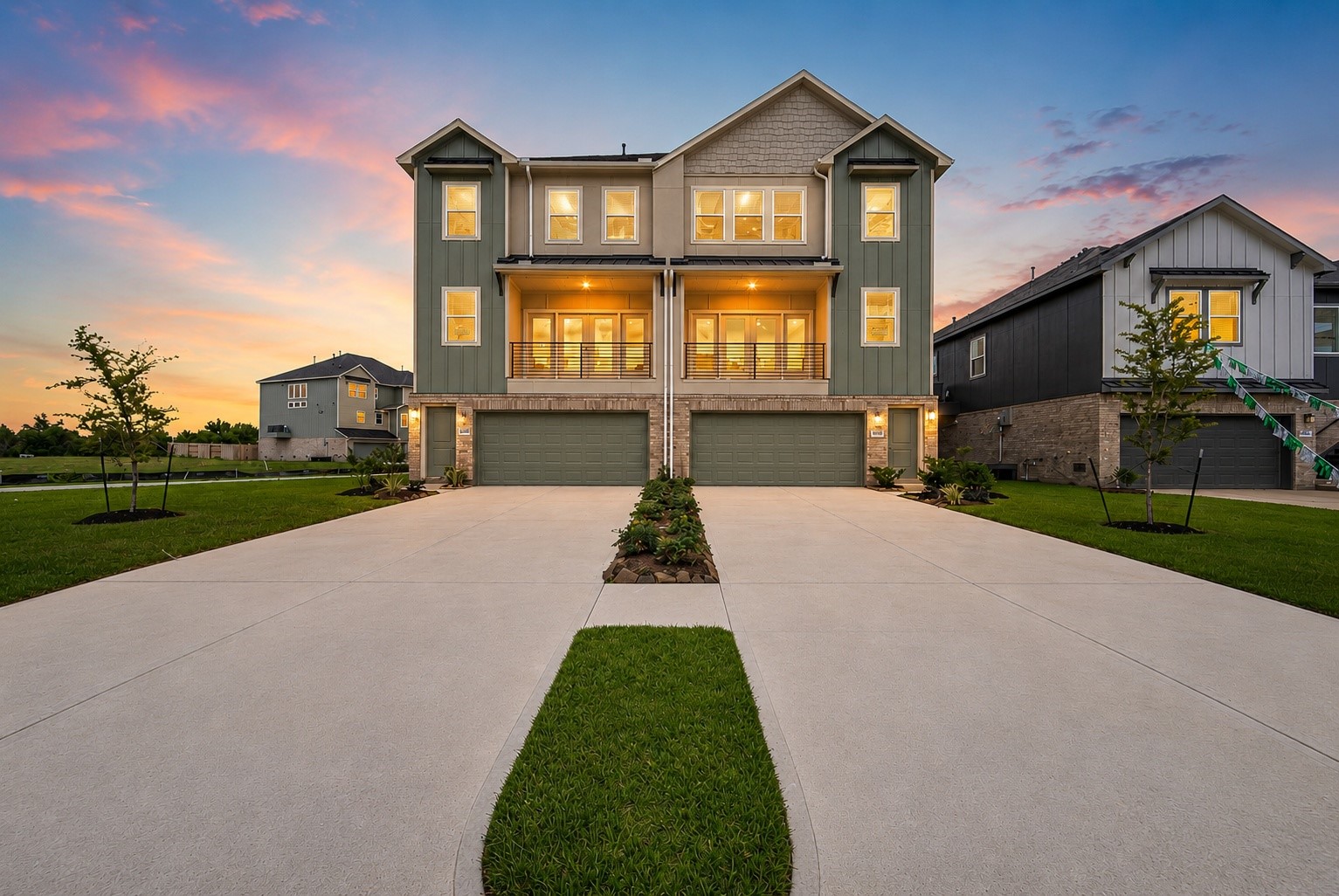 Welcome to Townsen Landing, where modern design meets everyday convenience. This stylish 3-story  townhome features 4 bedrooms, 3 full baths, and a 2+ car garage on an oversized cul-de-sac lot. The second-floor living space steals the show with an open-concept layout that seamlessly connects the family room, dining area, and entertainer's kitchen, perfect for hosting friends, weekend brunches, or cozy nights in.