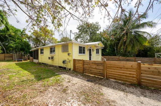 a view of back yard of the house