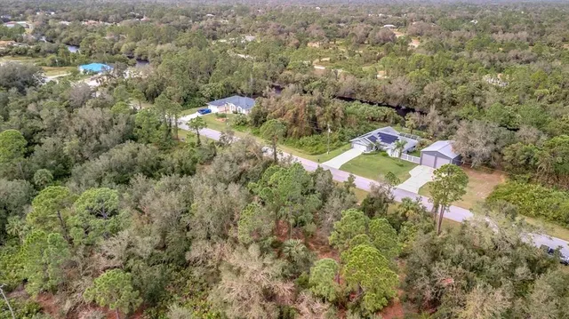 an aerial view of multiple house
