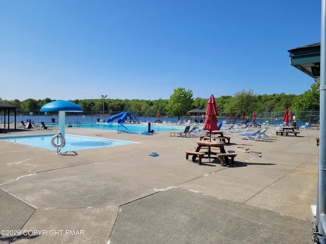 a view of a park with benches