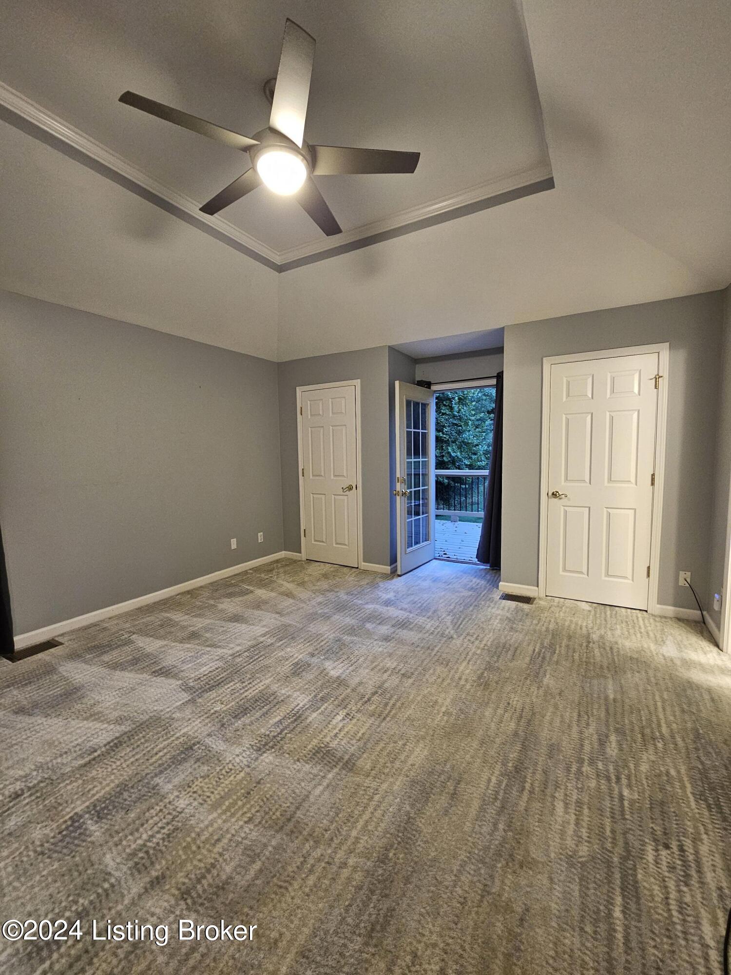 5006 Fox Run Road Buckner, KY 40010 - Photo 19 of 68 Primary Bedroom w/ Trey Ceiling. Private Entrance To Deck