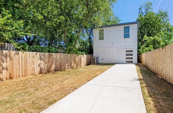 a backyard of a house