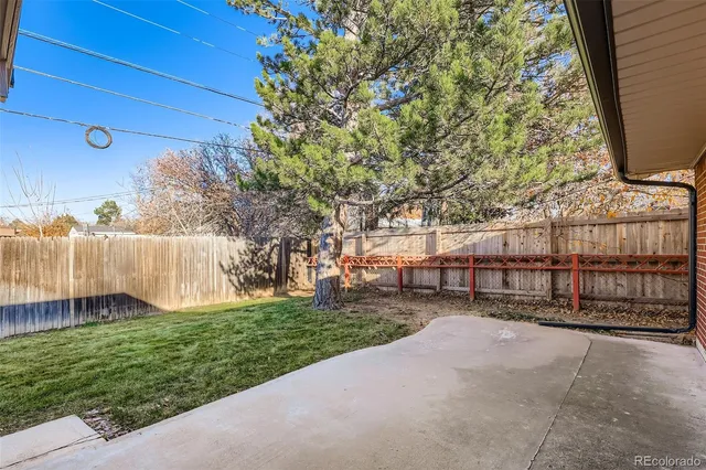 a view of a back yard of the house