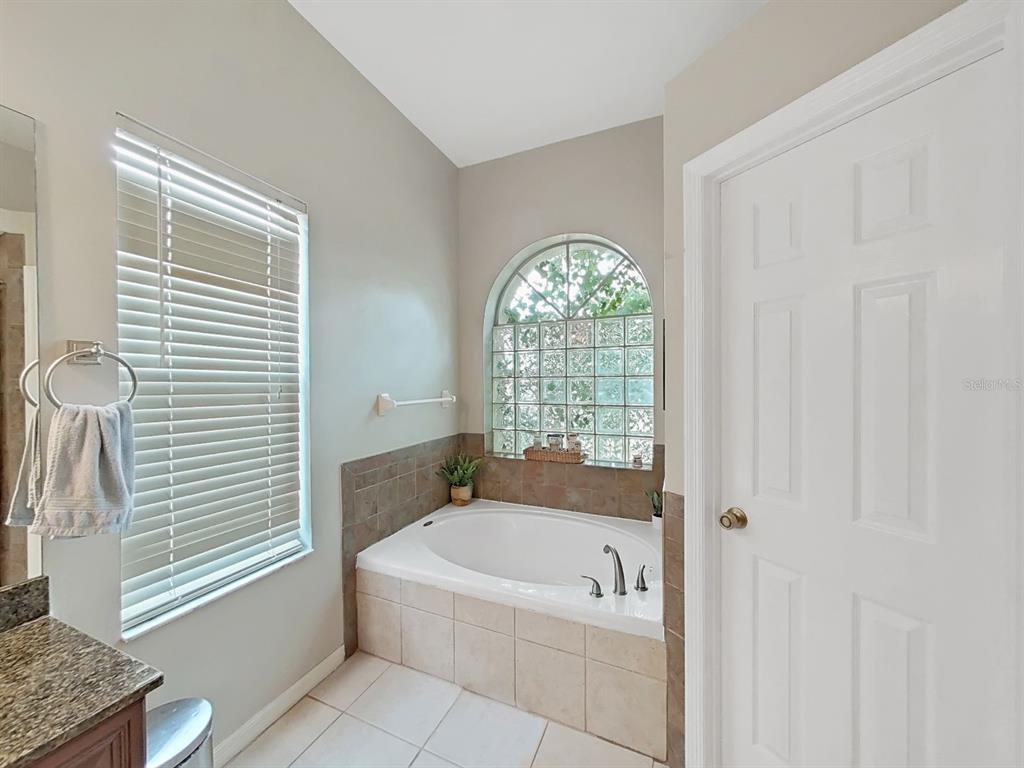 9630 Fox Hearst Road Tampa, FL 33647 - Photo 30 of 47 a bathroom with a bathtub a shower and a window