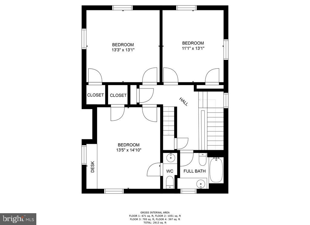 326 Broxton Road Baltimore, MD 21212 - Photo 54 of 56 Floor Plan Upper Level One