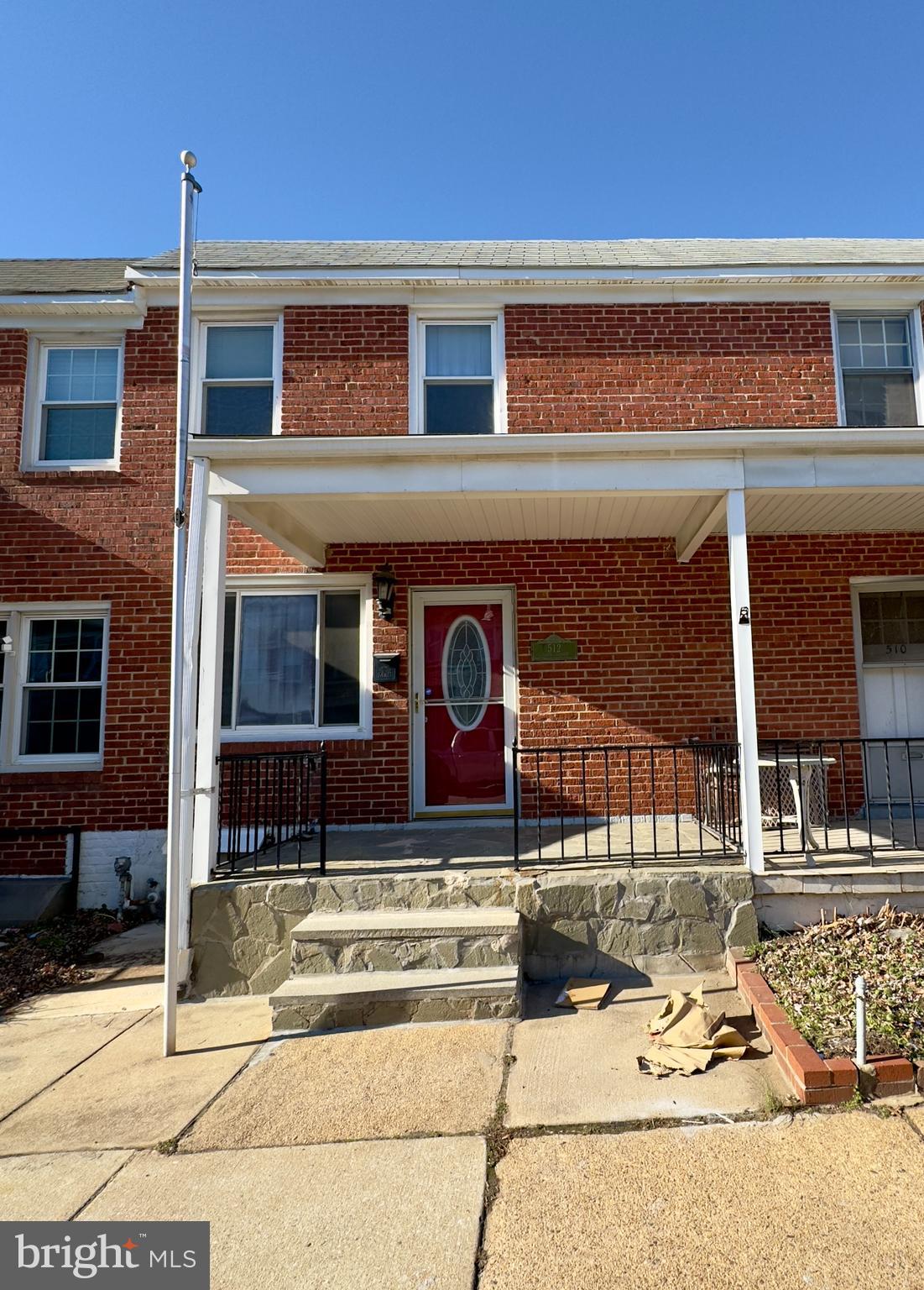 a front view of a house