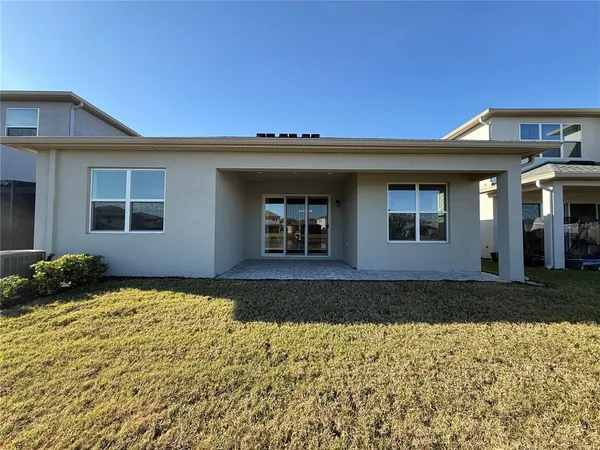 a view of a house with a patio