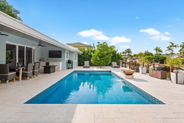a view of outdoor space with seating area