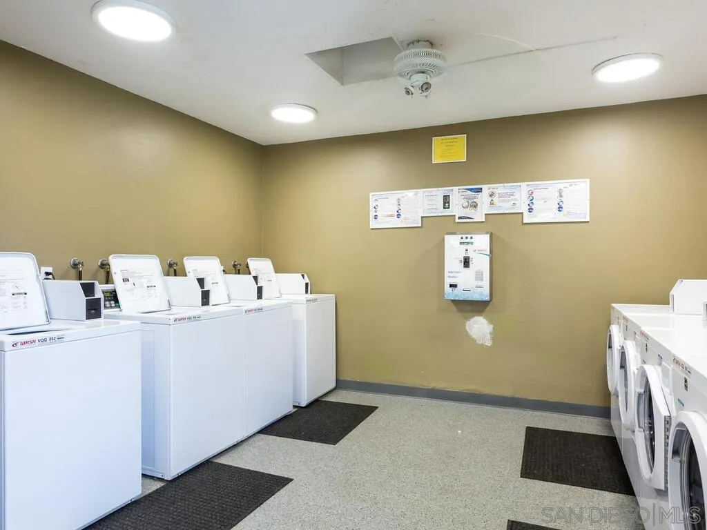 5950 Rancho Mission Road, Unit 166 San Diego, CA 92108 - Photo 17 of 18 a utility room with dryer and washer