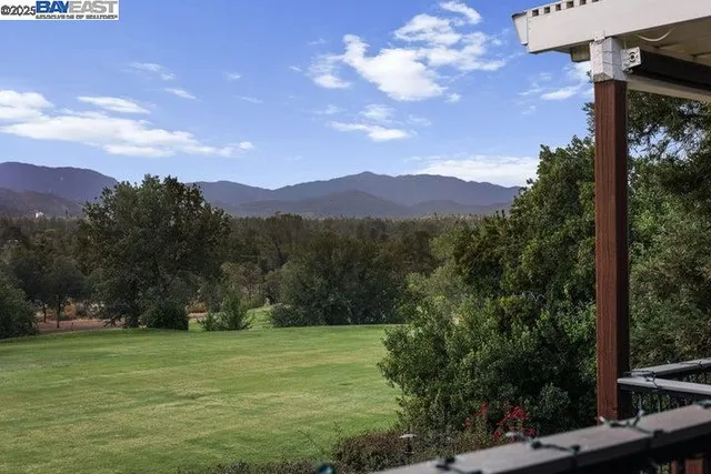 a white house with a yard and plants