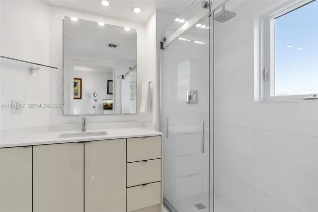 a view of a balcony with city view