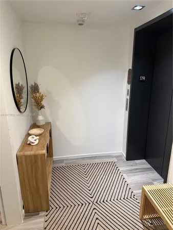 a bedroom with a bed and closet