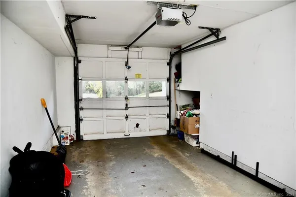 a view of a garage