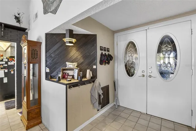 a view of a entryway of a house