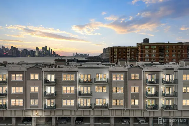 a view of a building with a lake view