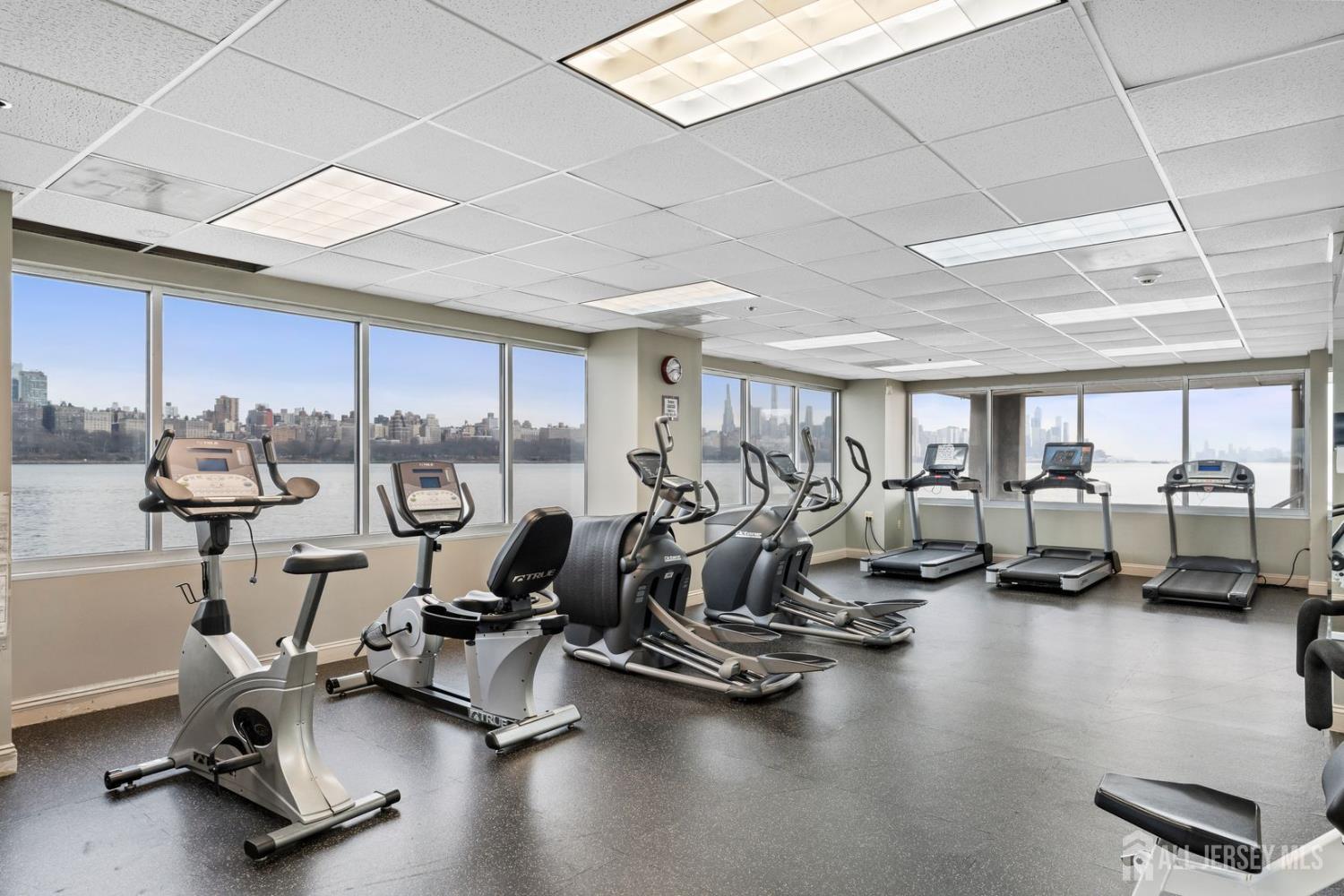 344 The Promenade Edgewater, NJ 07020 - Photo 36 of 44 a view of a room with gym equipment