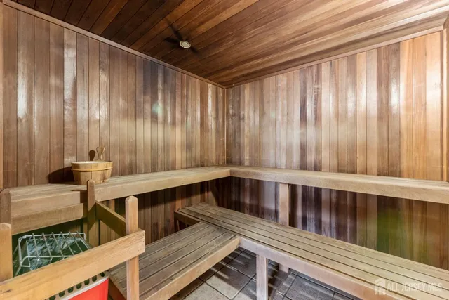 a car parked in a garage