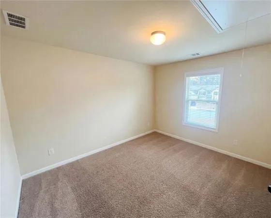 an empty room with a window