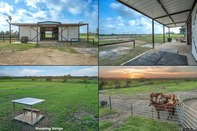 a view of a garden with a outdoor space