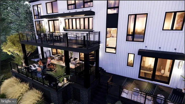 front view of a house with a balcony