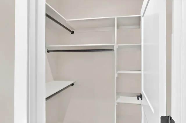 a close view of closet