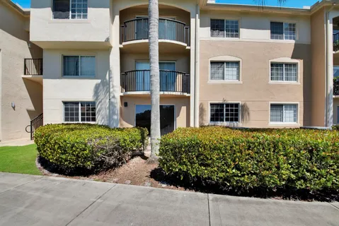 a view of a lake with a city view