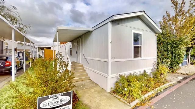 a view of a house with many windows