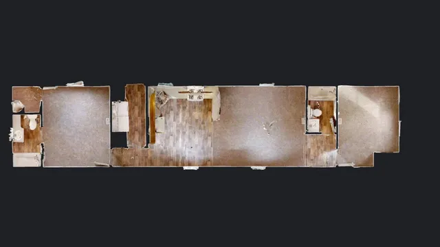 a kitchen with a refrigerator sink stove and cabinets