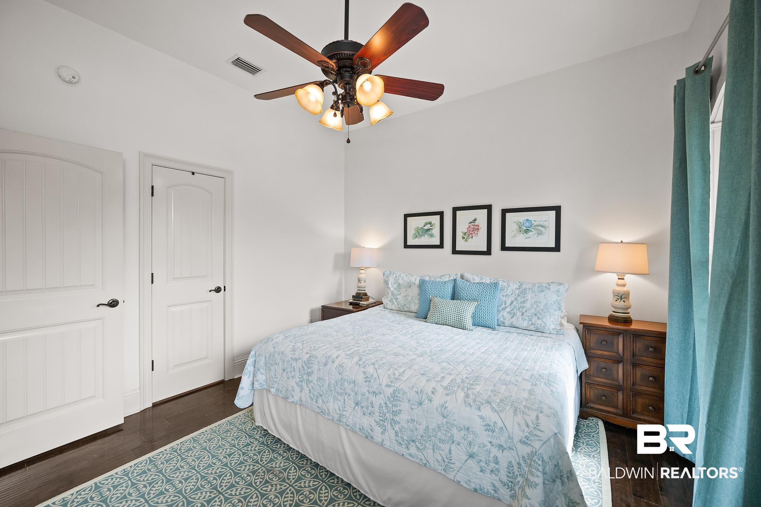 313 Pecan Ridge Boulevard Fairhope, AL 36532 - Photo 19 of 51 Interior room with dark wood-finish flooring and a ceiling fan with integrated lighting