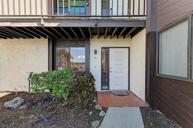 a view of a door of the house