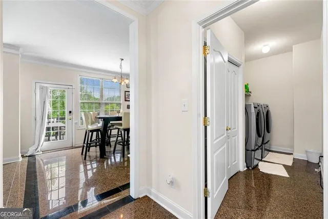 a view interior of the house and dining room