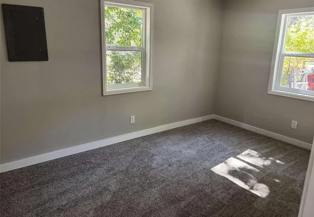 an empty room with a window