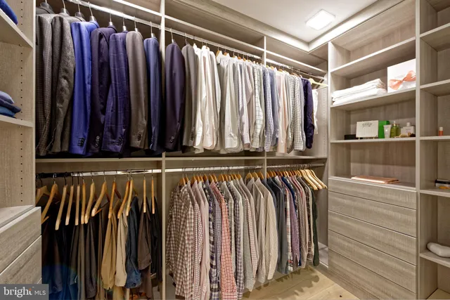 a view of a walk in closet