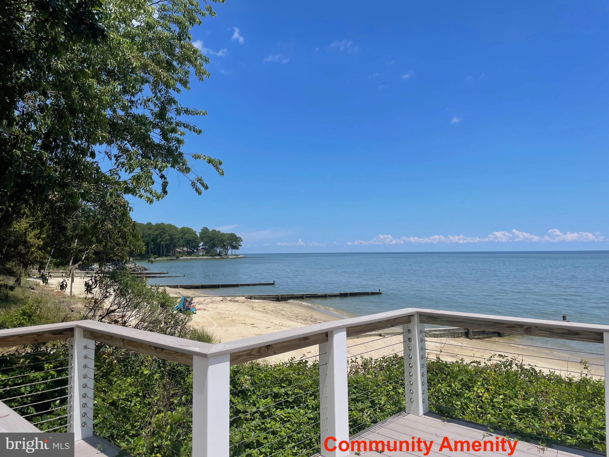 57 Waterman's Way Reedville, VA 22539 - Photo 22 of 43 Community Beach Platform view to beautiful Bay