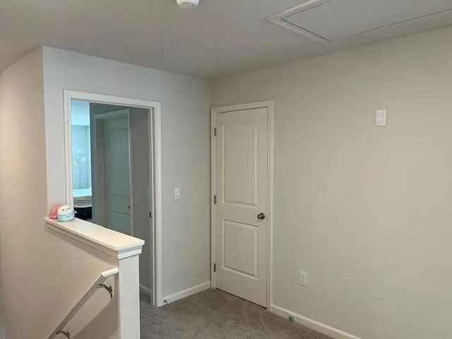 a view of an empty room and a gallery